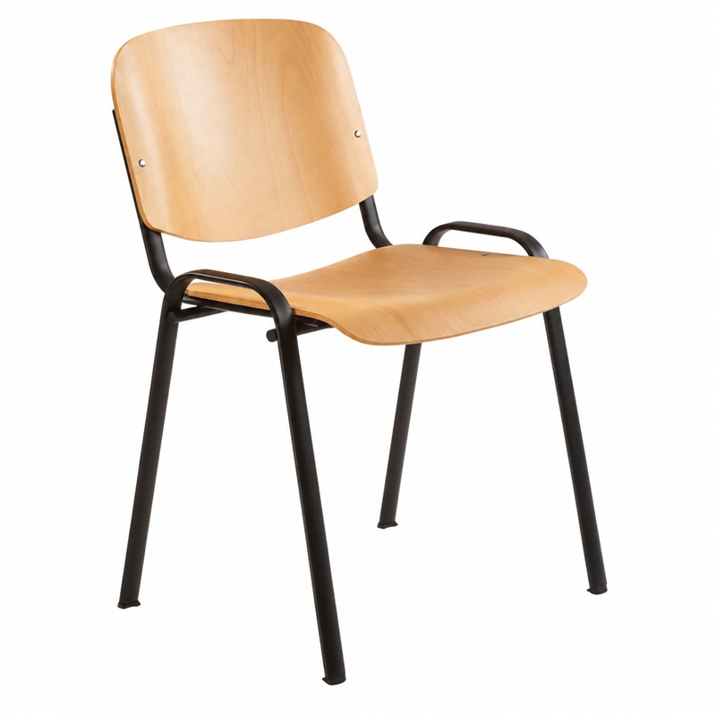 Konferenčná stolička preglejka/kov TAUR BUK / BLACK