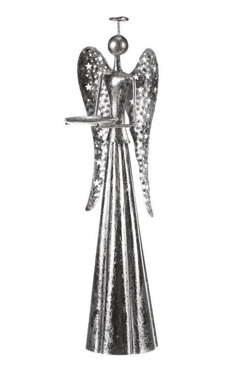 Anjel kovový 30cm KOA8620 SILVER