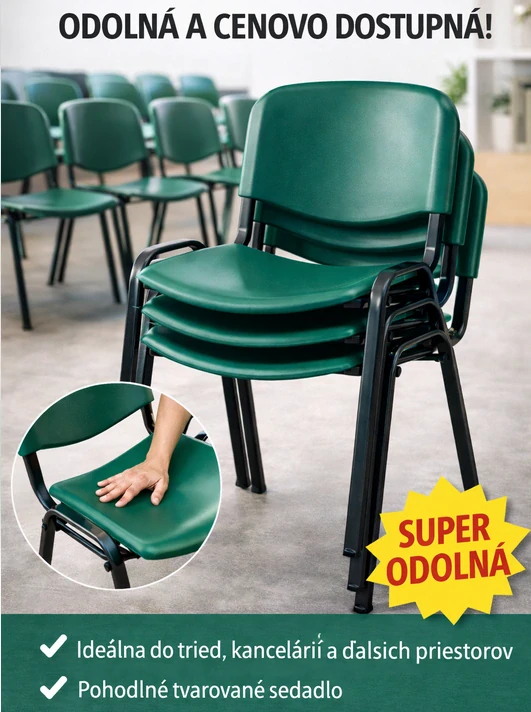 Konferenčná stolička TAUR PE GREEN