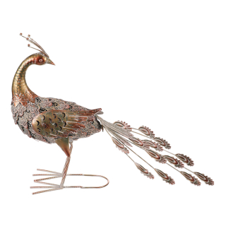 Páv 75 cm - kovová záhradná dekorácia SA302