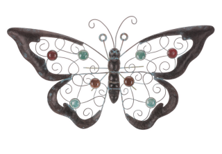 Motýľ 41 cm - kovová závesná dekorácia