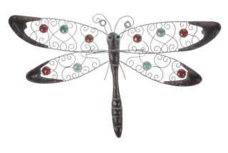 Vážka 50 cm - kovová závesná dekorácia