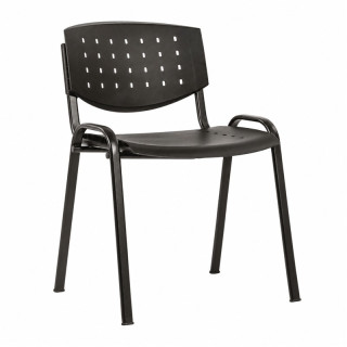 Konferenčná stolička plast/kov TAUR AIR BLACK