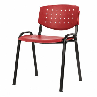 Konferenčná stolička plast/kov TAUR AIR RED