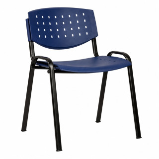 Konferenčná stolička plast/kov TAUR AIR BLUE