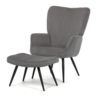 Relaxačné kreslo s podnožkou menčester AK-L7285 GREY6