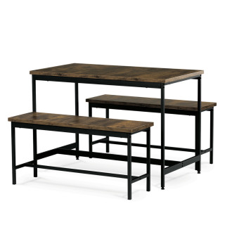 Jedálenský set MDF/kov AUT-G1175 OLW