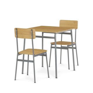 Jedálenský set MDF/kov AUT-O2122 OAK