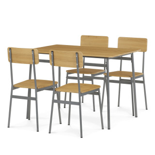Jedálenský set MDF/kov AUT-O2156 OAK