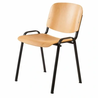 Konferenčná stolička preglejka/kov TAUR BUK / BLACK